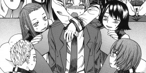 【エロ漫画】理事長の息子を逆レイプしちゃう生徒会長のJK…パンストで足コキして2穴同時挿入で乱交セックスしちゃう【マゴロク：淫蕩のレギオン】