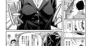【エロ漫画】新幹線で横の席に座った男とこっそりエッチする淫乱OLお姉さん…彼女は戸惑う彼にお構いなしでフェラ抜きしたり、対面座位で中出しセックスしたりする！【シオマネキ：セクスプレス】