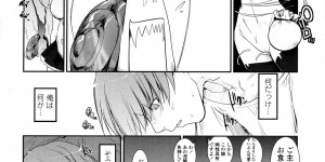 【エロ漫画】エッチな誘惑しちゃう巨乳のお姉さん…パイズリフェラをして騎乗位やバックで生ハメ中出しセックス【にびなも凸面体：ネコキノと雨の町】