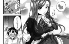 【エロ漫画】ウェイトレス姿が美しいお姉さんがオナニー中にトイレに飛び込んできてそのまま騎乗位ファックしちゃった！【森島コン】