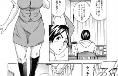 【エロ漫画】 巨乳美人な母親がバイトチーフをしているハンバーガーショップに新しいスタッフとして入ってきてずっと我慢していたのに抑えきれずついに中出し近親相姦してしまう息子！【丹下スズキ：母さんと一緒♥】