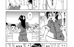 【エロ漫画】生徒に告白されて誘惑されちゃう女教師…おっぱい揉みや騎乗位で生ハメ中出しイチャラブセックスしちゃう【森高たかし：がんばれ！マキコ先生】