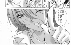 【エロ漫画】屋上でいきなりエッチ懇願しちゃうお姉さん…フェラをしてバックで生ハメ中出しいちゃラブセックスしちゃう【葉月獅子丸：秋風な誘惑】