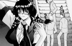 【エロ漫画】ドMな巨乳生徒会長たちがレズプレイや集団レイプで目隠しや調教までされてまんこを濡らす！完全に肉便器になったJKが学校なのにド変態プレイをやって淫らなことをする【むらさき朱：生徒会長はままならない】