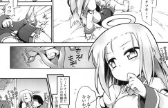 【エロ漫画】仮霊体の青年を使って欲求不満を解消しようとするちっパイ天使…セックスを知らない青年にフェラをして筆下ろししちゃう【灯ひでかず：魂活】