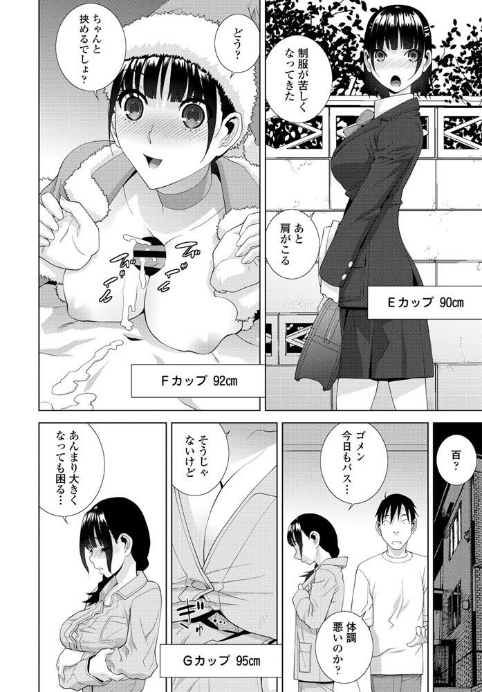 【エロ漫画】義兄ちゃんにちっぱい胸の時から揉まれ続けてIカップまでに成長した巨乳娘！毎日ひたすら揉み続けてパイズリできるようにまでなり欲情したチンポを生挿入中出しセックス！【志乃武丹英】