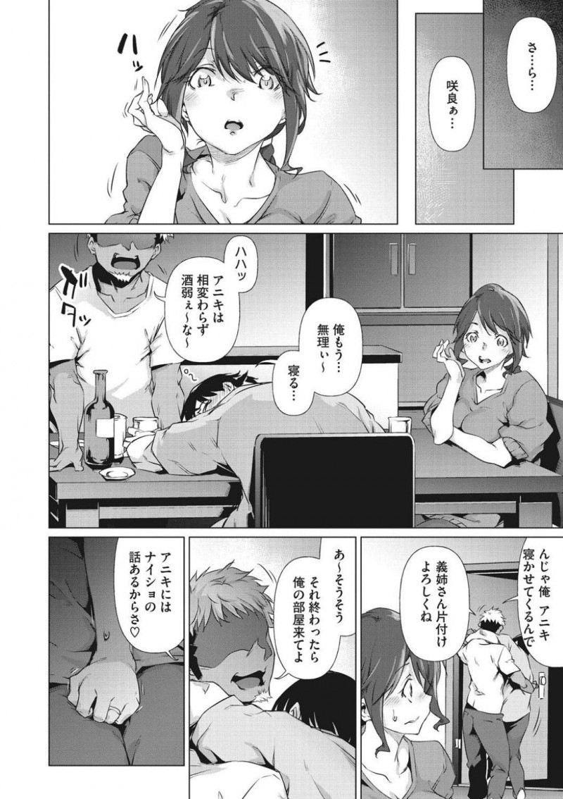 【エロ漫画】いきなり遊びに来ることになった義弟に会うのを楽しみに待つ人妻…最後に会った印象とかなり変わった義弟に戸惑いながらも明るく接するが夫がいなくなった途端急変！服を破りレイプまがいに犯す！夫への秘密を作ってしまい毎晩調教されセックス三昧！【六壱】