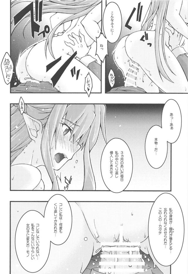 脅されて拒めずにはじまったがメス落ちして今ではみずから臨んで抱かれているアスナが恥じない自分になりたいと拒否しようとするが、最期にセックス勝負を挑まれてだまされもうひとりの男が現れ二穴中出しレイプされ完落ちしてしまう！【ソードアート・オンライン・エロ同人誌】
